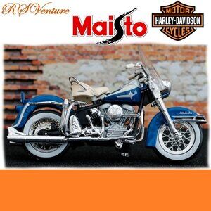 Vintage Maisto Die-cast 1962 Harley Davidson FLH Duo Glide Motorcycle